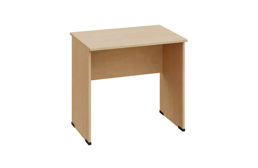 EPL 26 - 8 stůl kancelářský, dřevěná podnož, deska 25 mm, široký 800 mm, bříza světlá